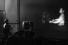 Medien-Performance Born Boome Bambang, Symposion Bildmaschinen und Erfahrung, Berlin 1989. Foto: Jan Victor Wiktor  