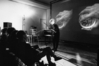 Excuse Music, Medien-Performance Adam Boome, Symposion Bildmaschinen und Erfahrung, Berlin 1989. Foto: Jan Victor Wiktor  